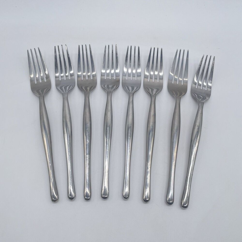 Hampton Silversmiths HSV84 Dinner Forks 7 3/4” Stainless Steel Set of 8